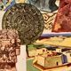 Illustrated plate on Mexican and Mayan art, 1940s-50s