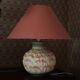 Barbotine earthenware lamp – 1980s – 20th century production