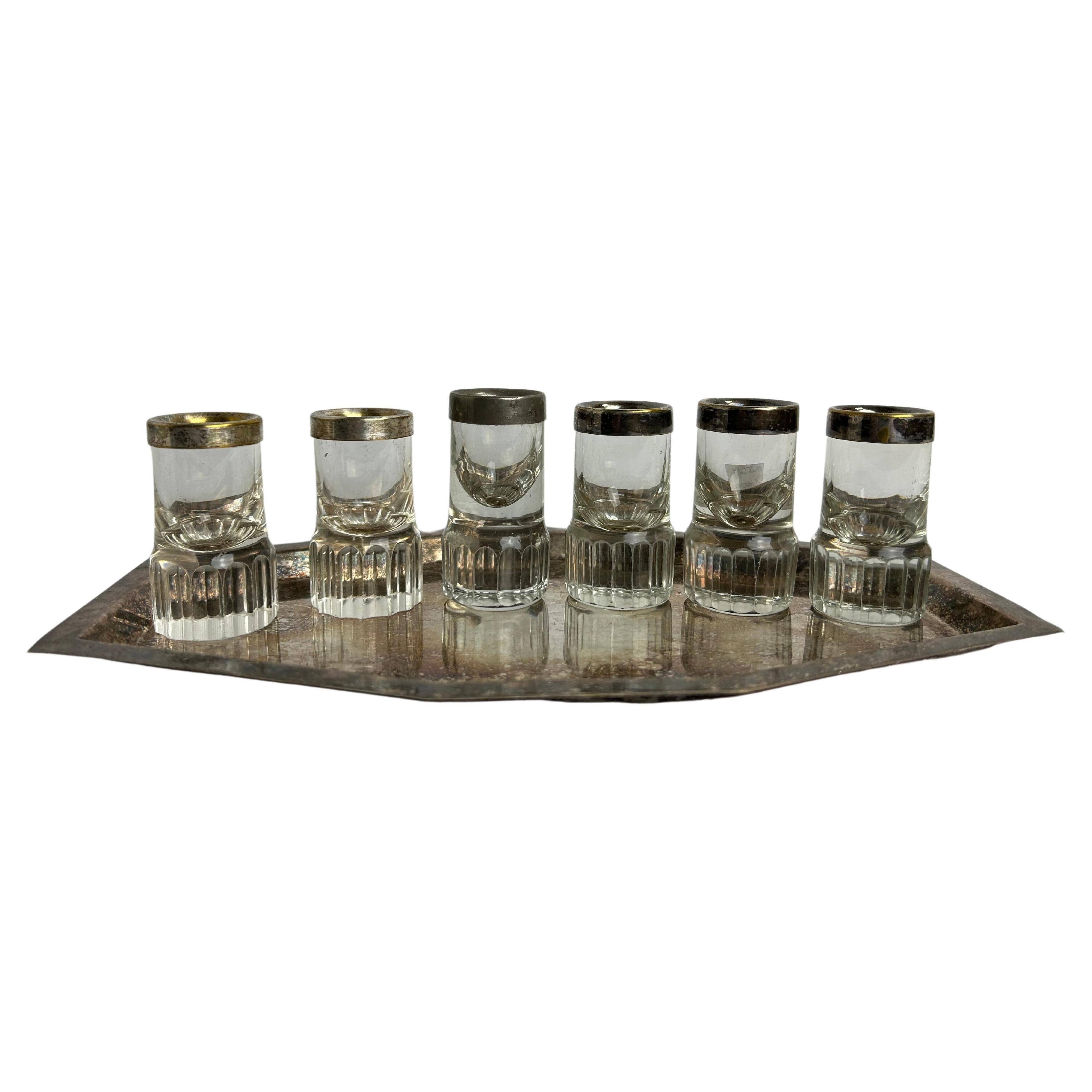 Ensemble de 6 verres à liqueur par Adolf Loos pour Bakalowits & Söhne