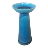 Royal blue ceramic Danish candle holder – 1970s