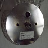 Pair of French vintage double crystal wall lights with barley twist glass arms.