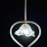 Charming Art Deco Barovier & Toso pendant light chandelier Murano glass, 1950s