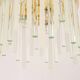 Lustre en laiton doré et baguettes en verre cristallin par C.Palme, Allemagne, années 1970