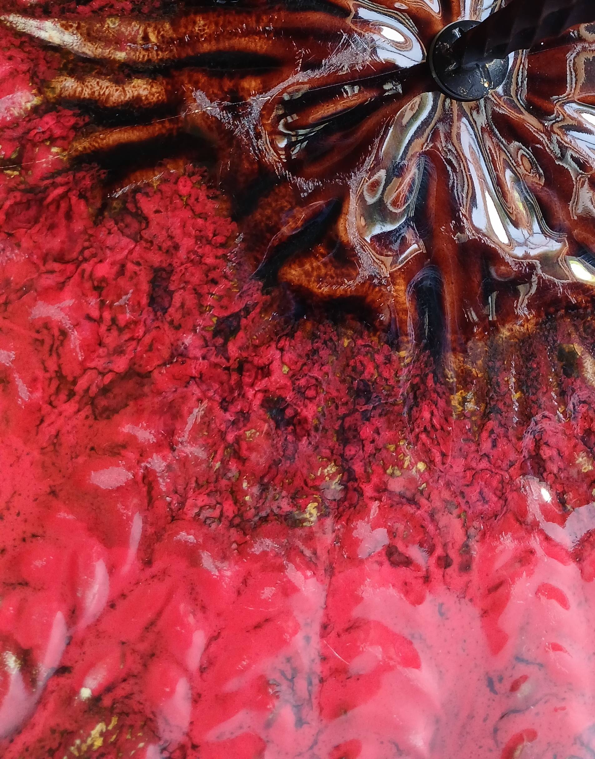 Cheese platter "earth & flames" Atelier Joseph Saltalamacchia. 1960