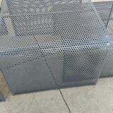 Table gigogne vintage métal perforé design