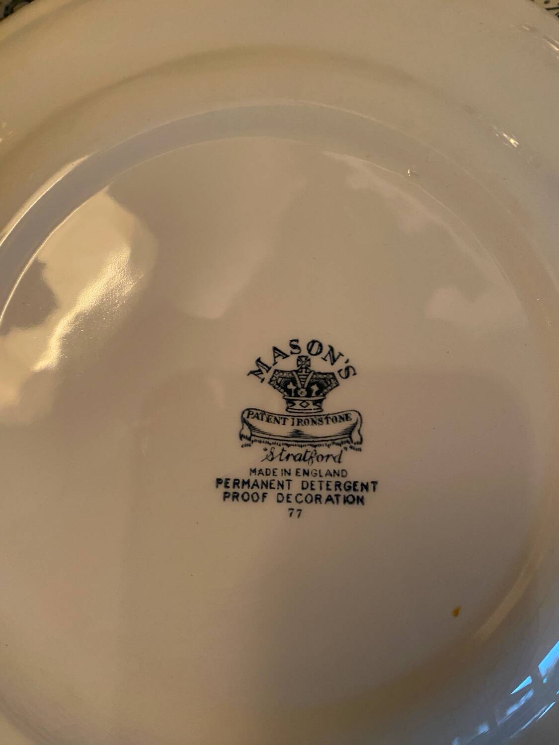 Set of 2 Mason's ironstone dinner plates