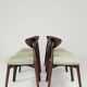 Modern set of 4 dining chairs, sage fabric