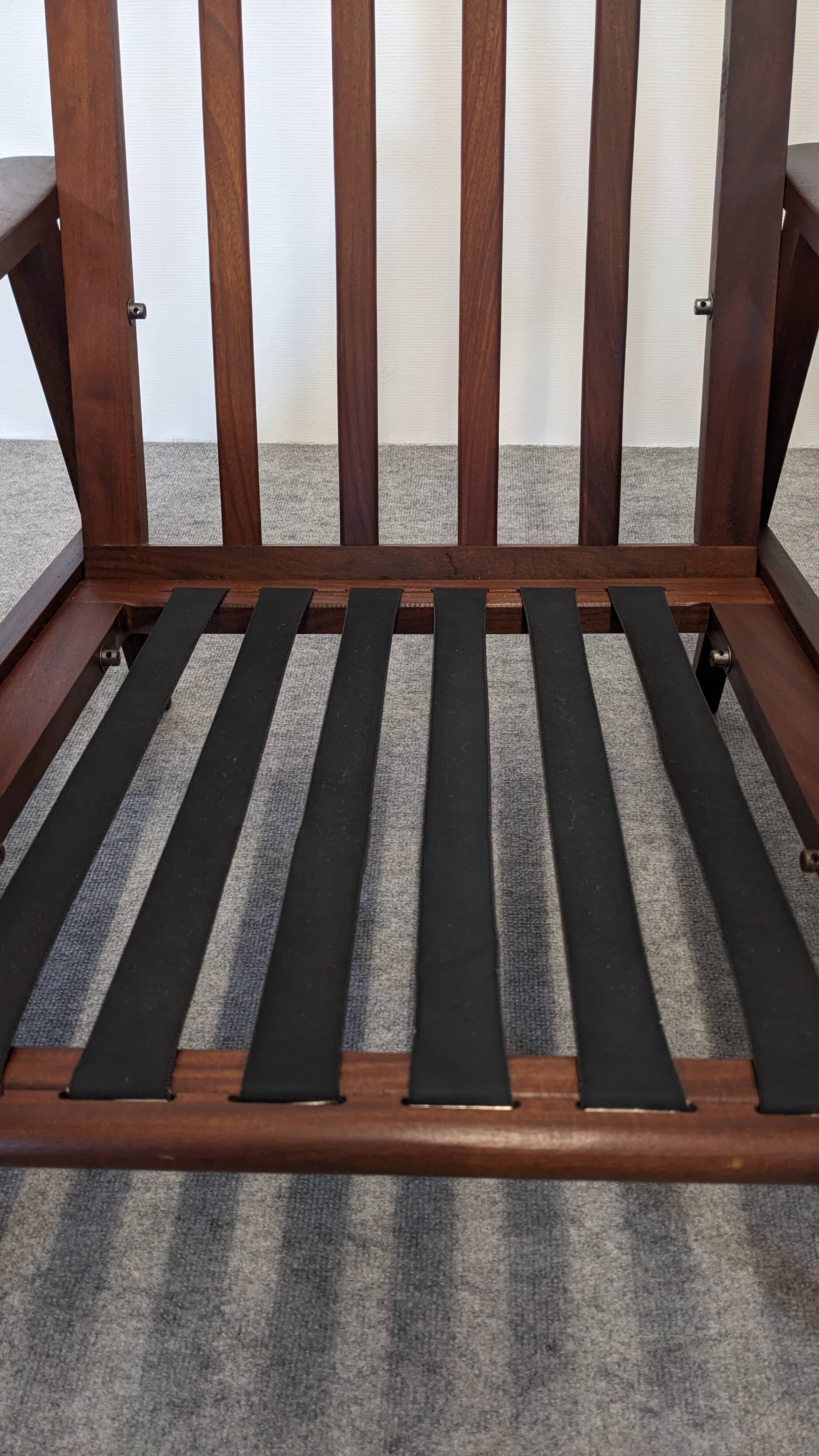 Scandinavian style armchair in teak, Eastern Europe around 1950.