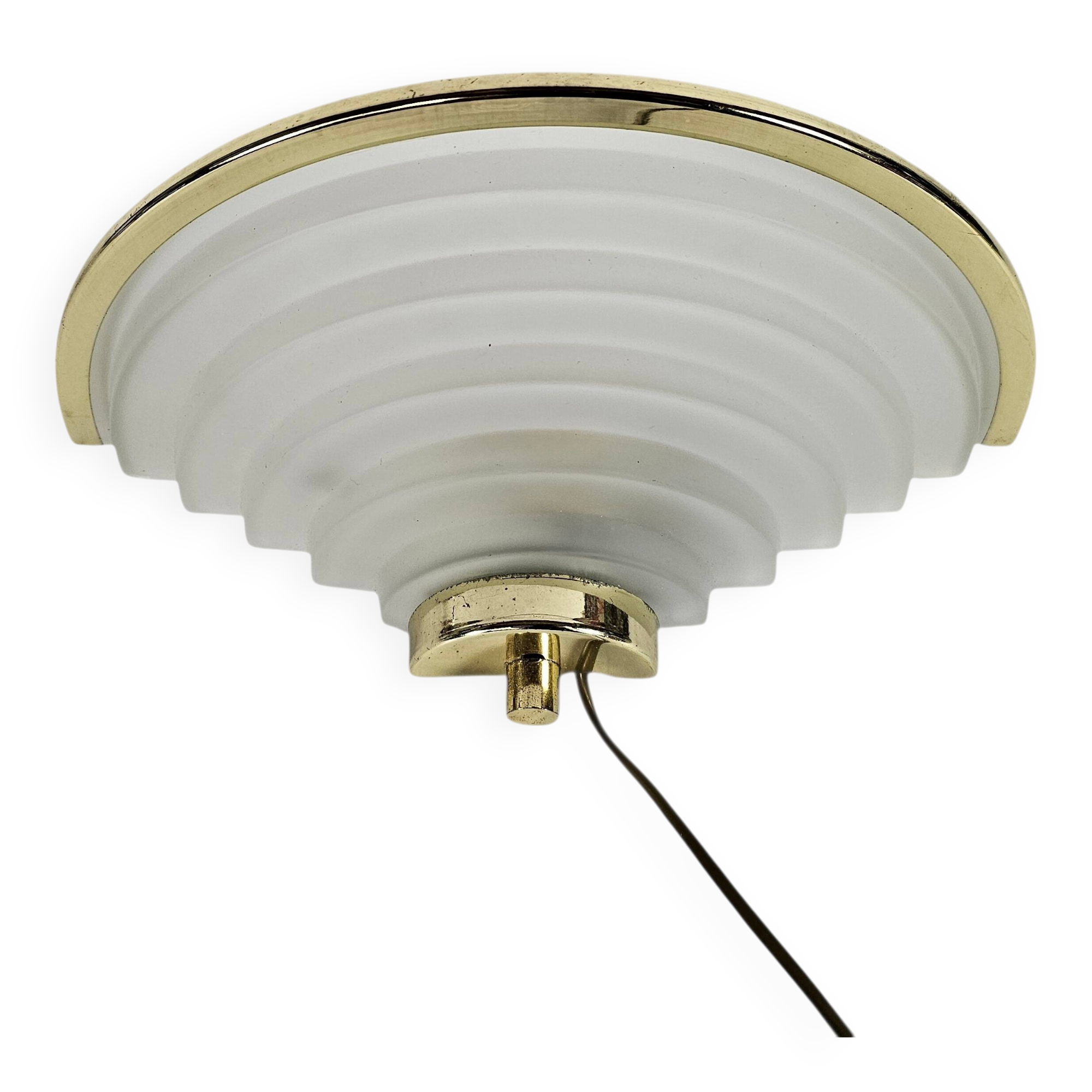 Happy Light - Vintage wall lamp - Hollywood Regency style - pressed glass -
