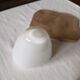White and transparent heart-shaped Murano vase, Maria Christina Hamel.