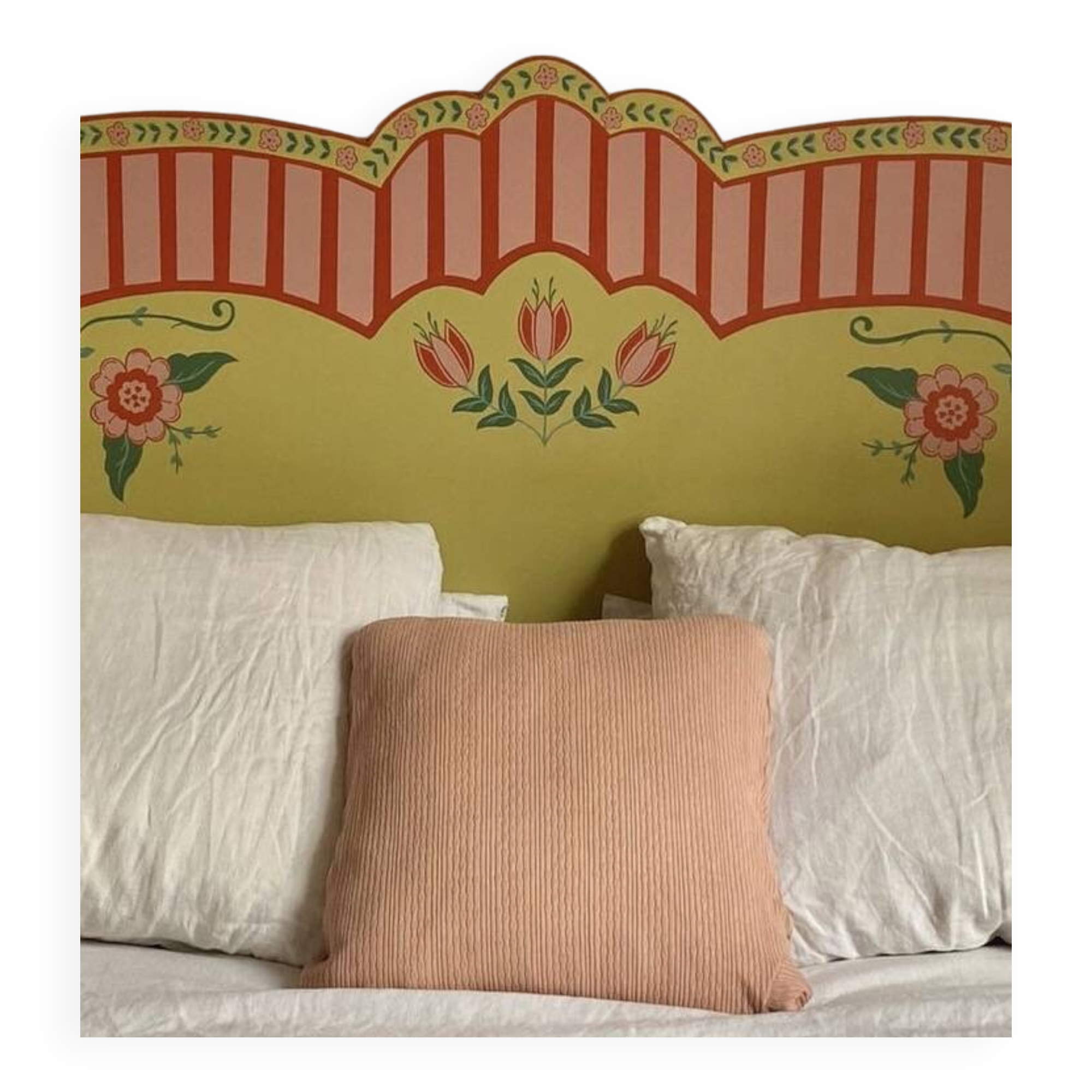 Hand-painted headboard