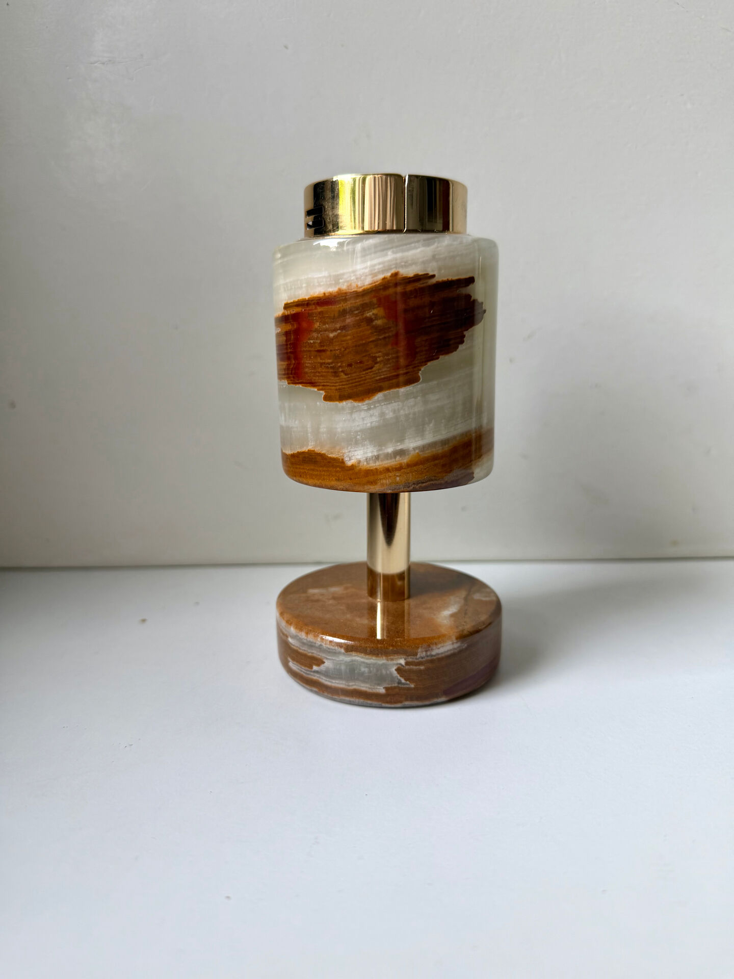 Vintage SAROME Japan Marble Onyx Table Lighter