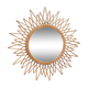 Miroir soleil vintage en rotin 65cm