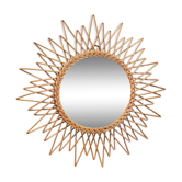 Vintage rattan sun mirror  65cm