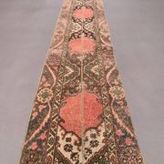 Distressed Turkish Narrow Runner 353x54 cm wool Vintage Tribal Rug