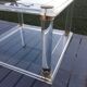 Vintage 1970s design glass and plexiglass coffee table.