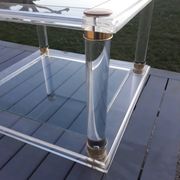 Table basse plexiglas verre vintage design années 70