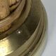 Midcentury bamboo and brass large mushroom table lamp by Leola, 1960s