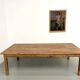 Large brutalist farmhouse table in solid oak from the 1950s.