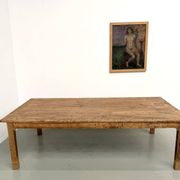 Brutalist farmhouse table in solid oak from the 1950s.