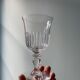 Set of 9 antique foot glasses in cut crystal
