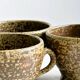 Set of 3 rustic handmade ceramic mugs