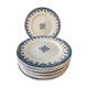 Set of 12 flat plates Terre de Fer L.G "Rouen" XIX