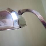 Vintage desk lamp - chrome steel + inkwell + card holder and rosewood pen