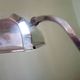 Vintage desk lamp - chrome steel + inkwell + card holder and rosewood pen