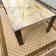 Wood chrome marble coffee table
