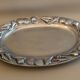 Oval tray in chrome metal shell decoration