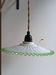 Lampe baladeuse suspension en verre vert et blanc