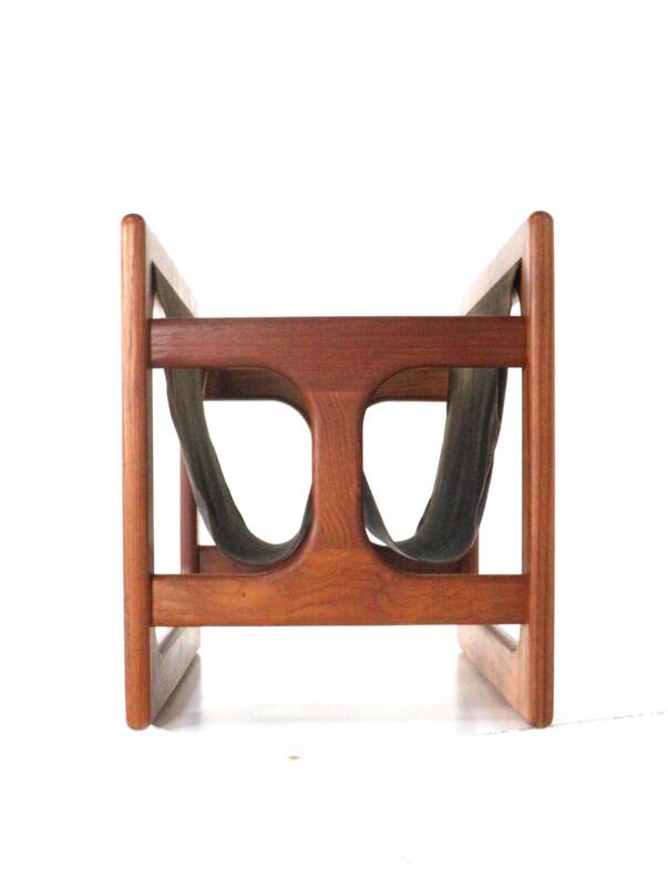 Salin mobler magazine rack - danish design leather + teak