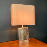 Table lamp Philippe Jean gold and chrome 1970