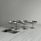 6 coupelles sur pied en inox Letang Remy