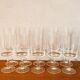 10 old cylindrical crystal glasses