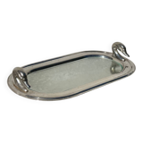 Silver-plated duck dish