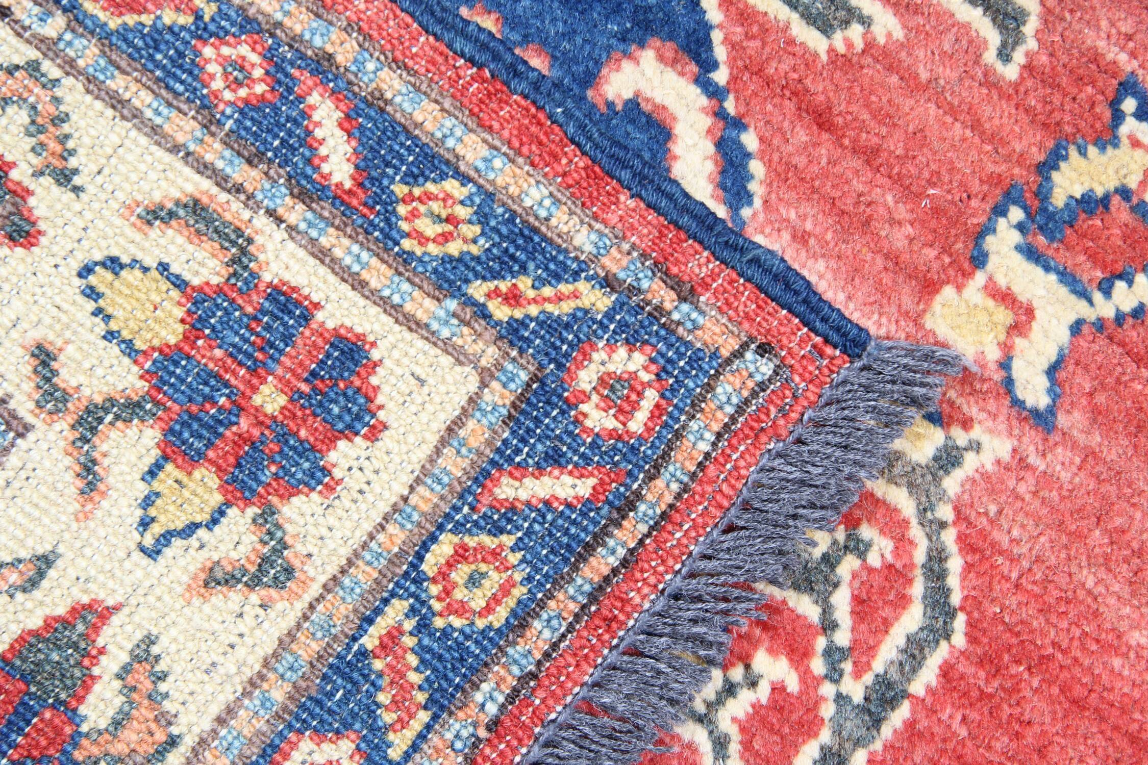 Handmade afghan rug in wool 98x149cm