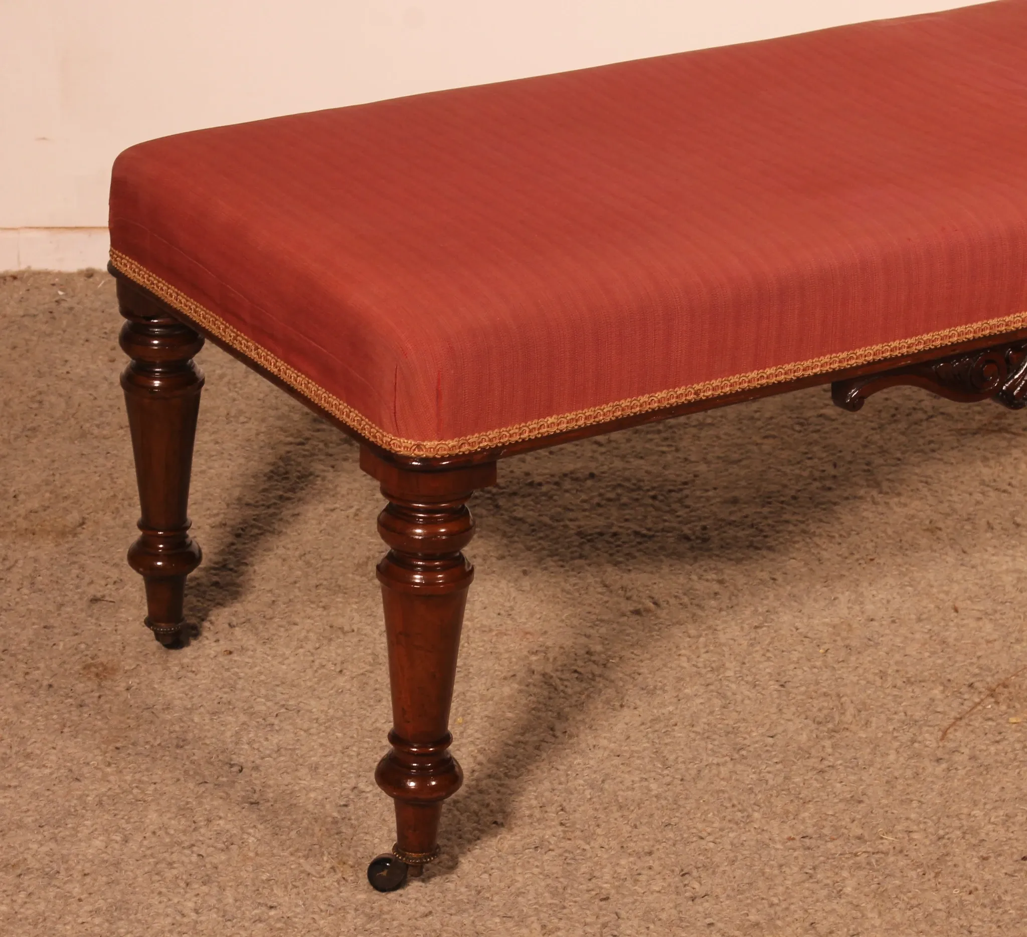 banquette en acajou du 19° siècle - Angleterre