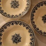 12 Terre de fer hollow plates, Brienne model, HB&Cie