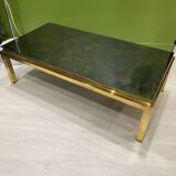 Table basse verre eglomisé 1970