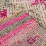 3x11 shades of pink vintage runner rug, 94x346cm