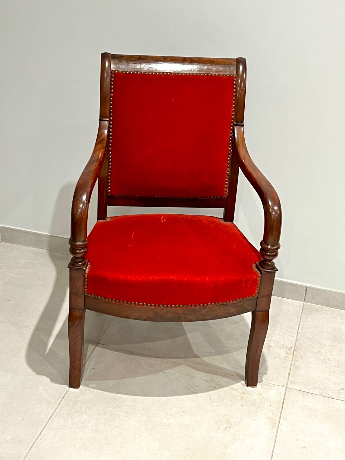 Restoration period armchair with cross