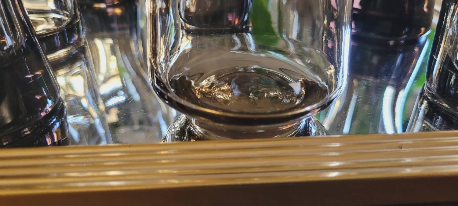 Set of 12 80's long drink glasses