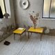 Duo de tables basses bois jaune