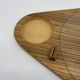 Vintage service tray wood, glass and bamboo – 1960s