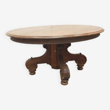 Table Napoleon III has central base in solid walnut nineteenth century