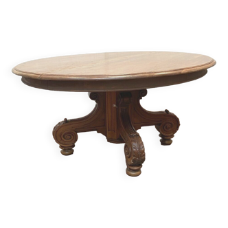 Table Napoleon III has central base in solid walnut nineteenth century