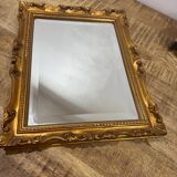 Beveled gold mirror