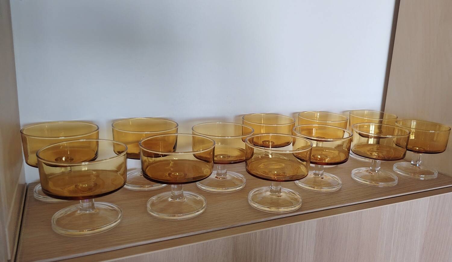 Amber Luminarc glasses/cups